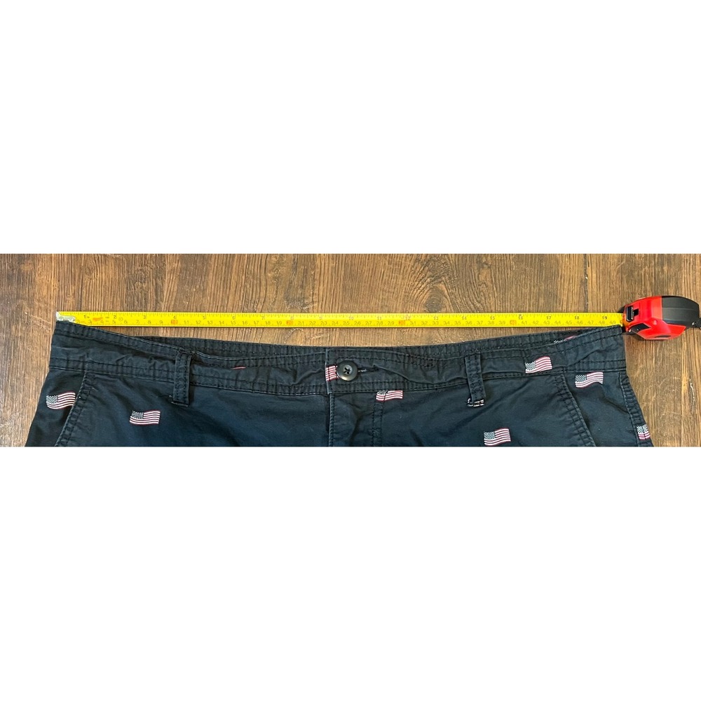 Cargo Supplies Trilogy Sportswear Mens Navy American Flag Embroidered Shorts 38 - Picture 6 of 6